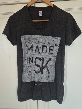 Charcoal Graphic 'Made in SK' T-Shirt